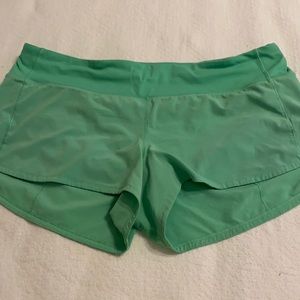 Lululemon Size 10 green shorts. Excellent condition